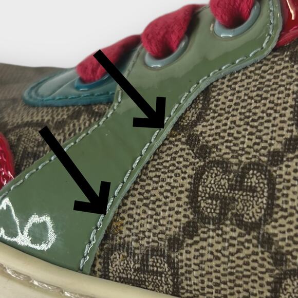 Gucci GG Supreme Monogram Patent Womens High Top Sneakers Size 36 - Picture 12 of 16